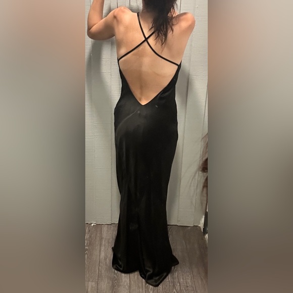 Maria Grachvogel Silk Slip Maxi Dress Gown 0 Black - Picture 3 of 7